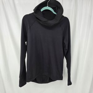 Lululemon Healthy Heart Pullover Black Cowl Neck sz 10